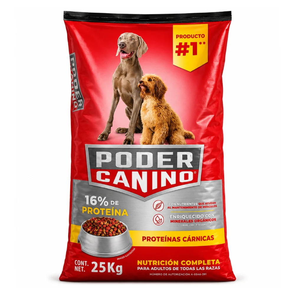 Poder Canino Croquetas Perro Adulto Poder Canino Sabor Carne 20kg